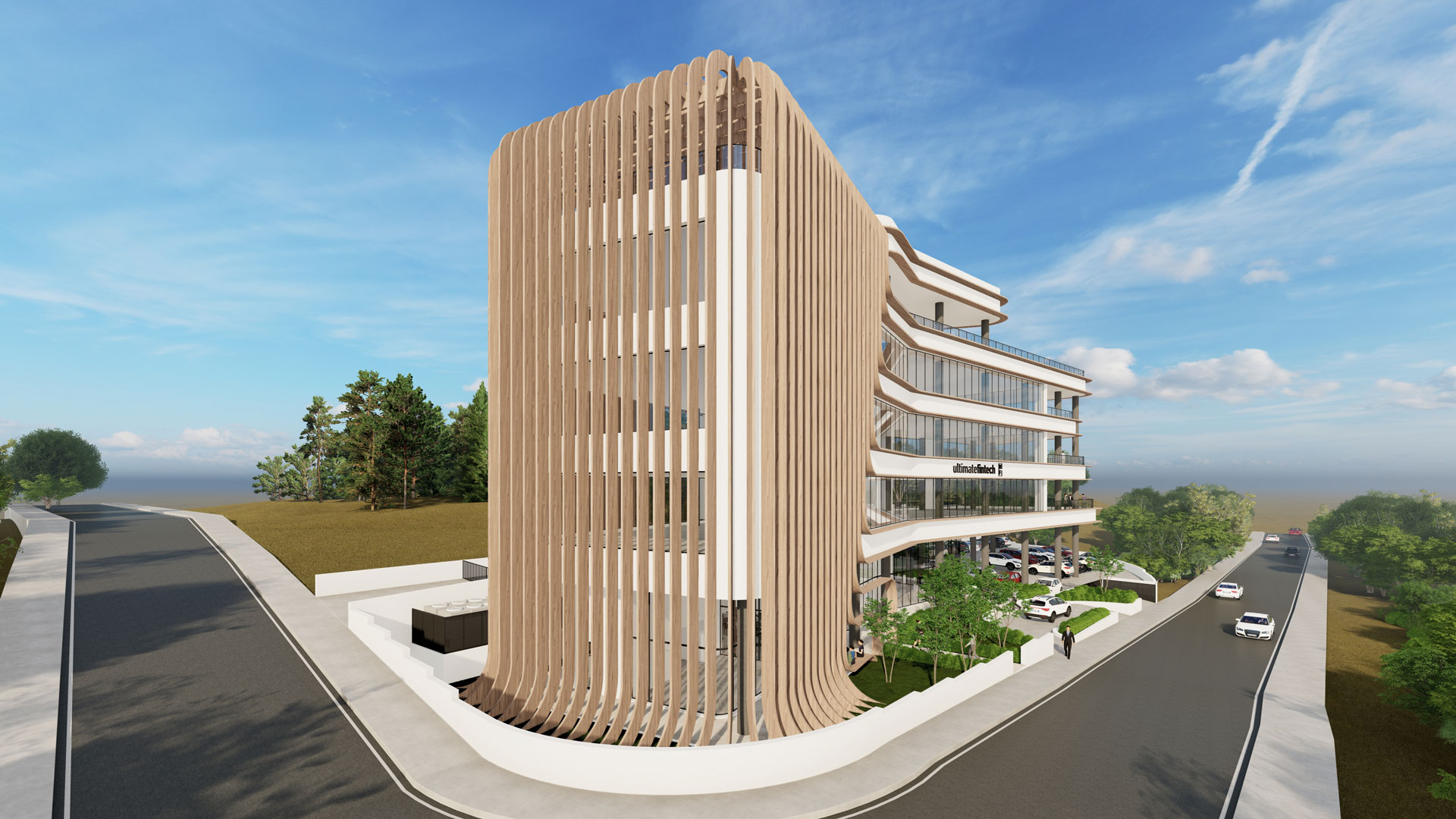 BASERON OFFICES by Pavlides Associates LLC - Architects - side view