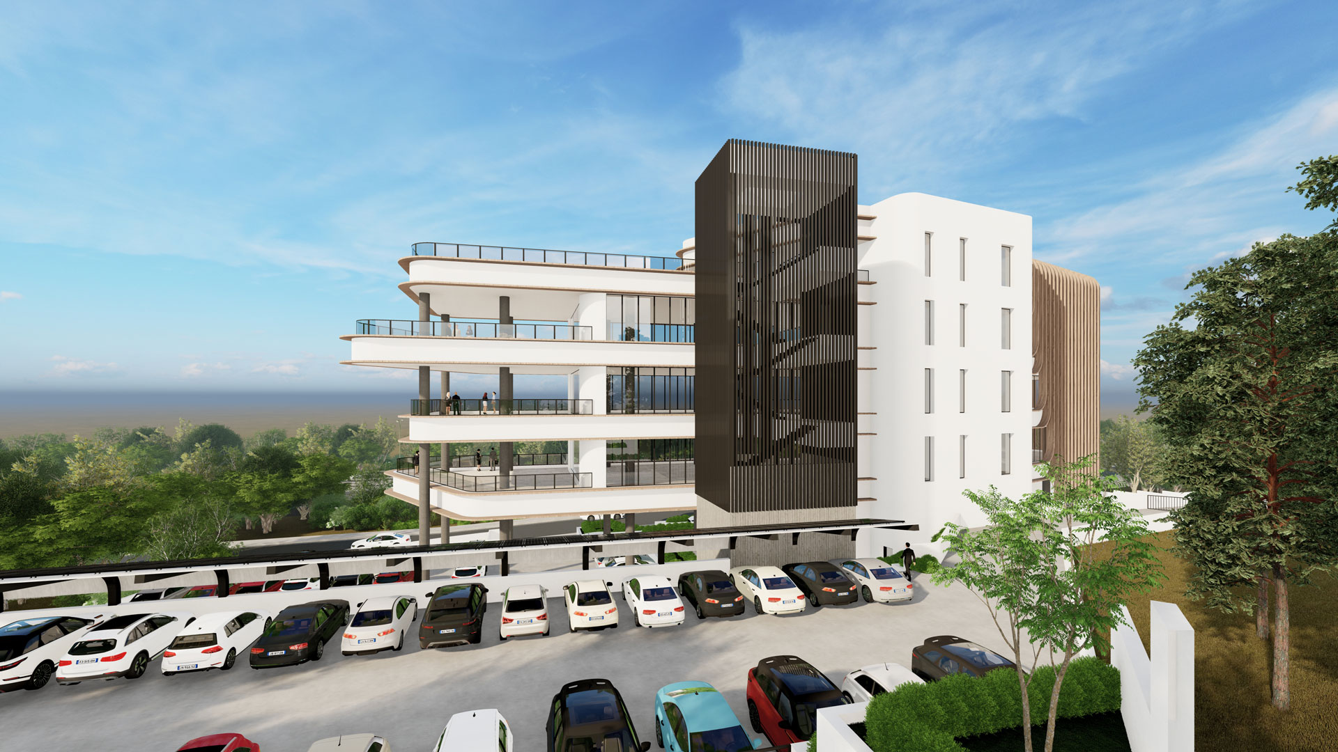 BASERON OFFICES by Pavlides Associates LLC - Architects- back side