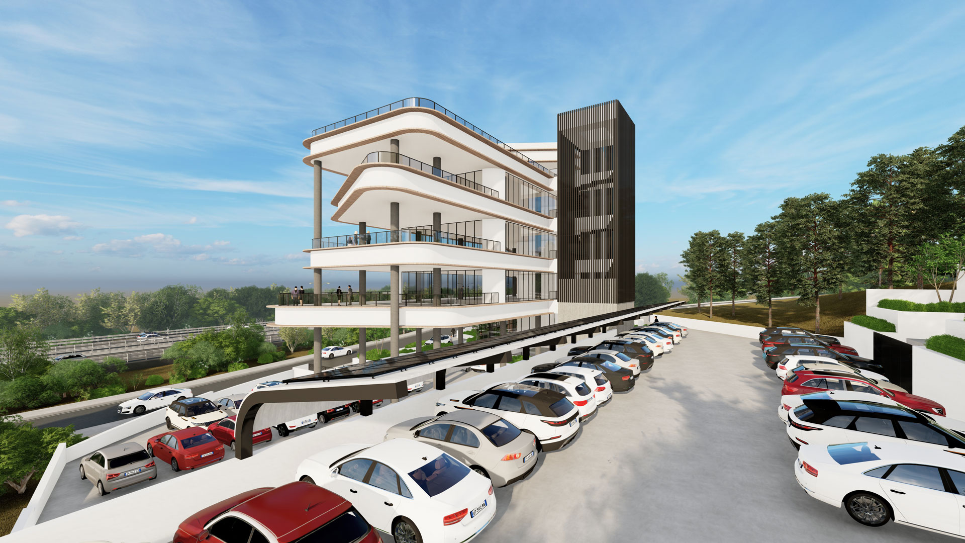 BASERON OFFICES by Pavlides Associates LLC - Architects - side view - back side photo