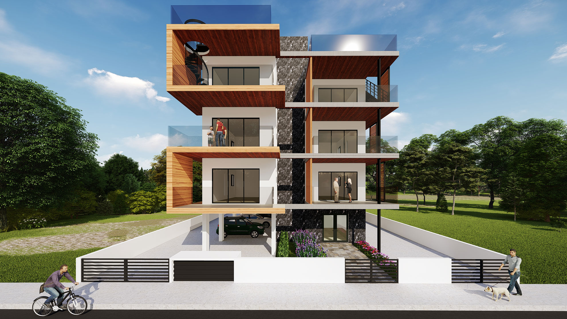RESIDENTIAL HOUSES by Pavlides Associates LLC - Architects - front view. RESIDENTIAL projects.