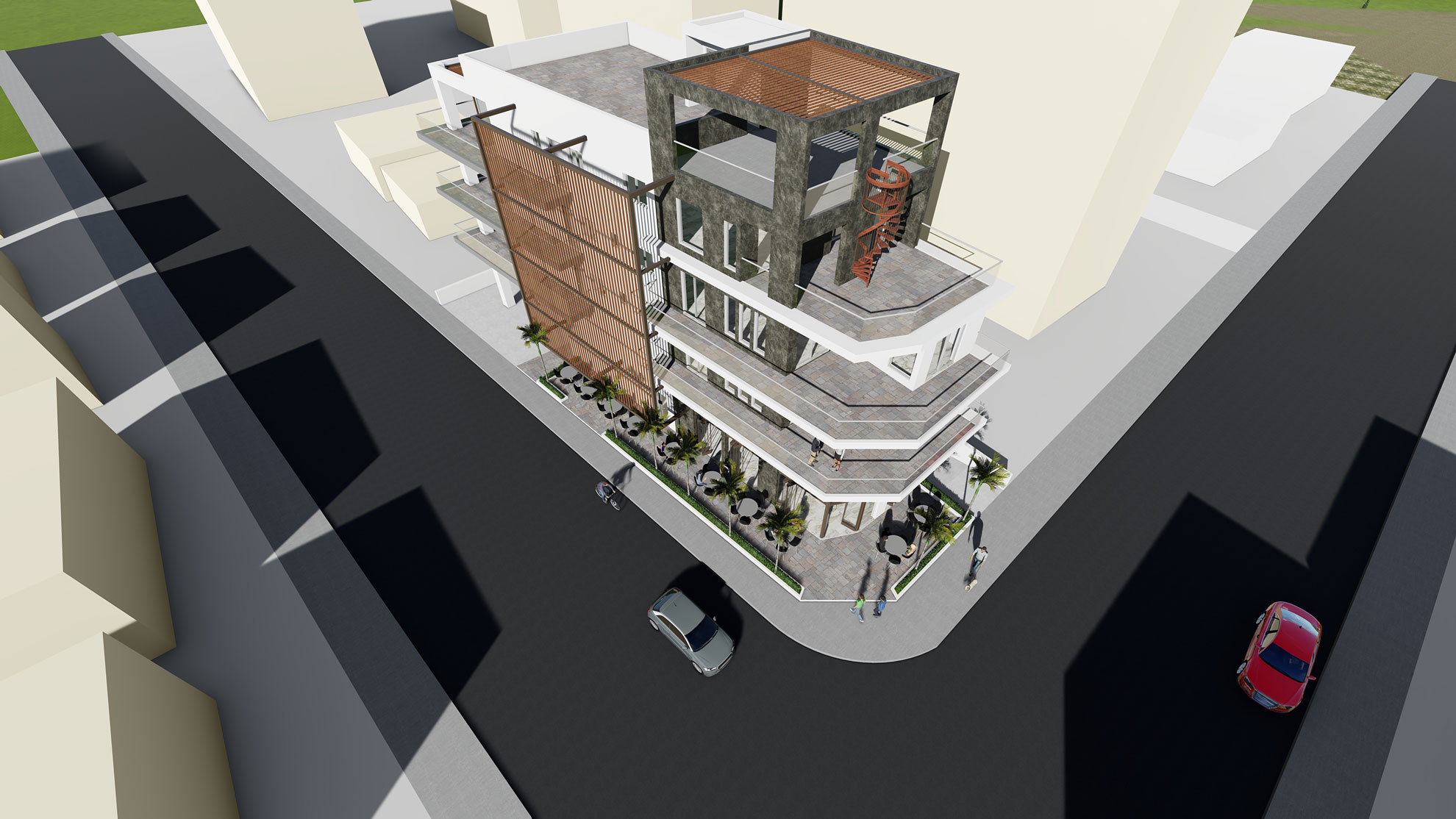 RESIDENTIAL HOUSES by Pavlides Associates LLC - Architects - aerial view. RESIDENTIAL projects.