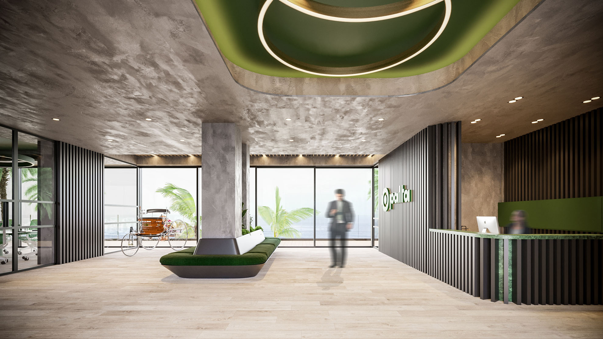 Offices in Germasogeia by Pavlides Associates LLC - Architects - Interior - Front Desk Area. Commercial and Offices