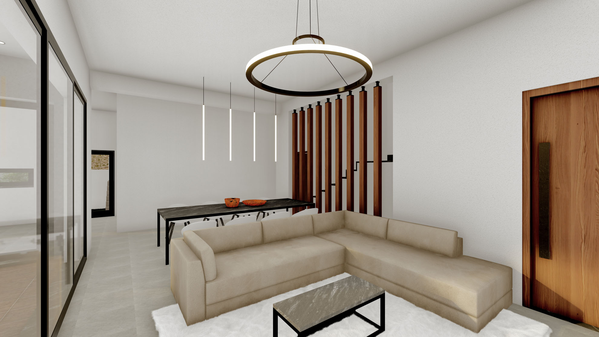 Private Residence in Agios Athanasios by Pavlides Associates LLC - Architects - Living room area. RESIDENTIAL projects.