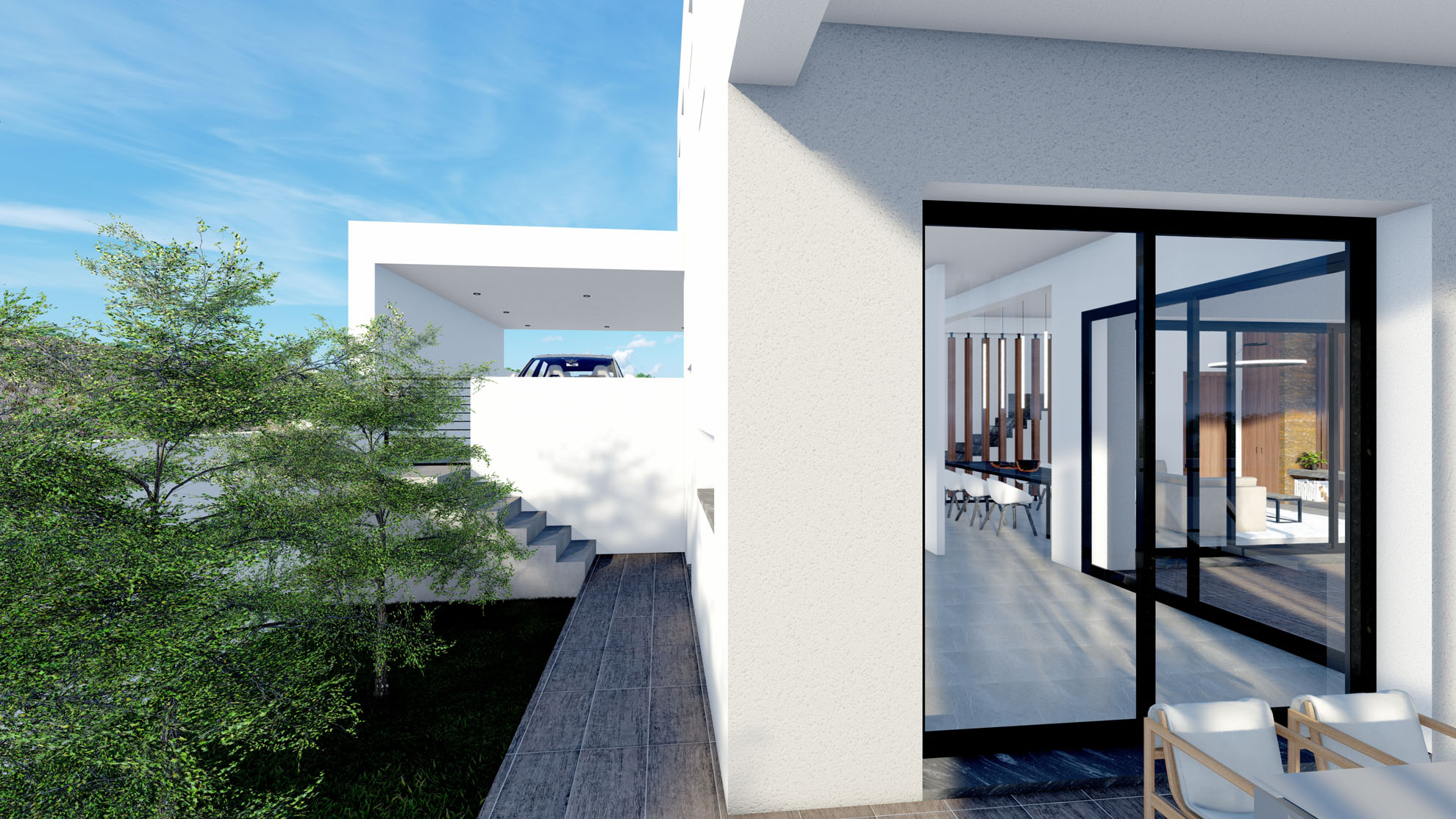 Private Residence in Kantou by Pavlides Associates LLC - Architects - Outside view. RESIDENTIAL projects.