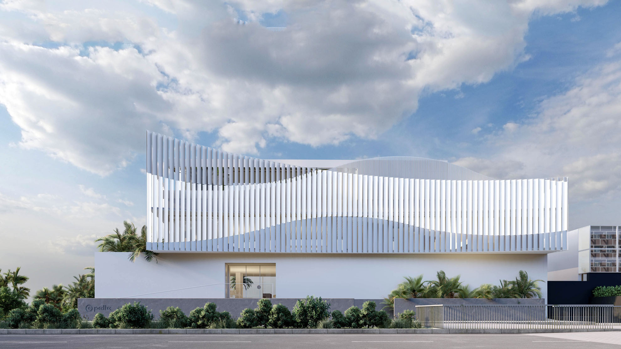 Offices in Germasogeia by Pavlides Associates LLC - Architects - Front View. Commercial and Offices