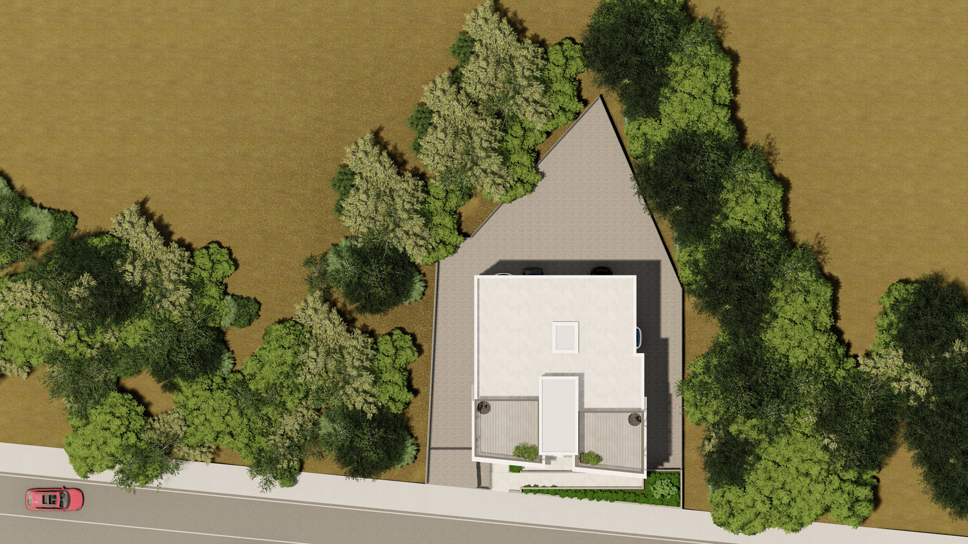 Apartments In Agios Athanasios by Pavlides Associates LLC - Architects - Aerial view. RESIDENTIAL projects.