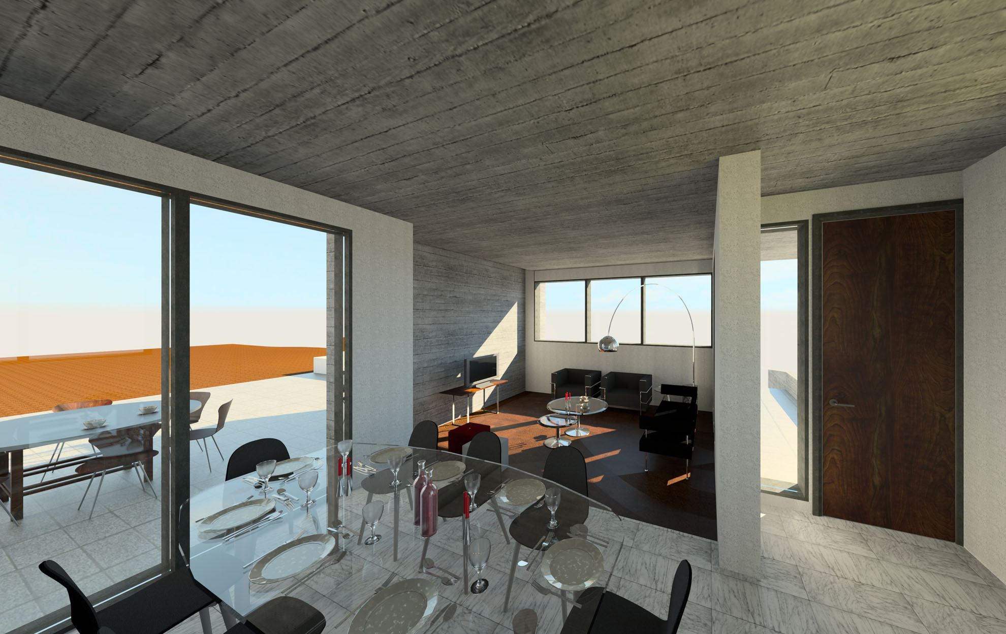 Private Residence in Agios Athanasios by Pavlides Associates LLC - Architects - Dining room. RESIDENTIAL projects.