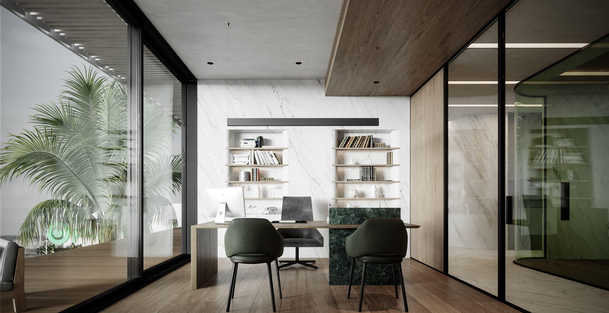 Offices in Germasogeia by Pavlides Associates LLC - Architects - Interior - Private Office Area. Commercial and Offices