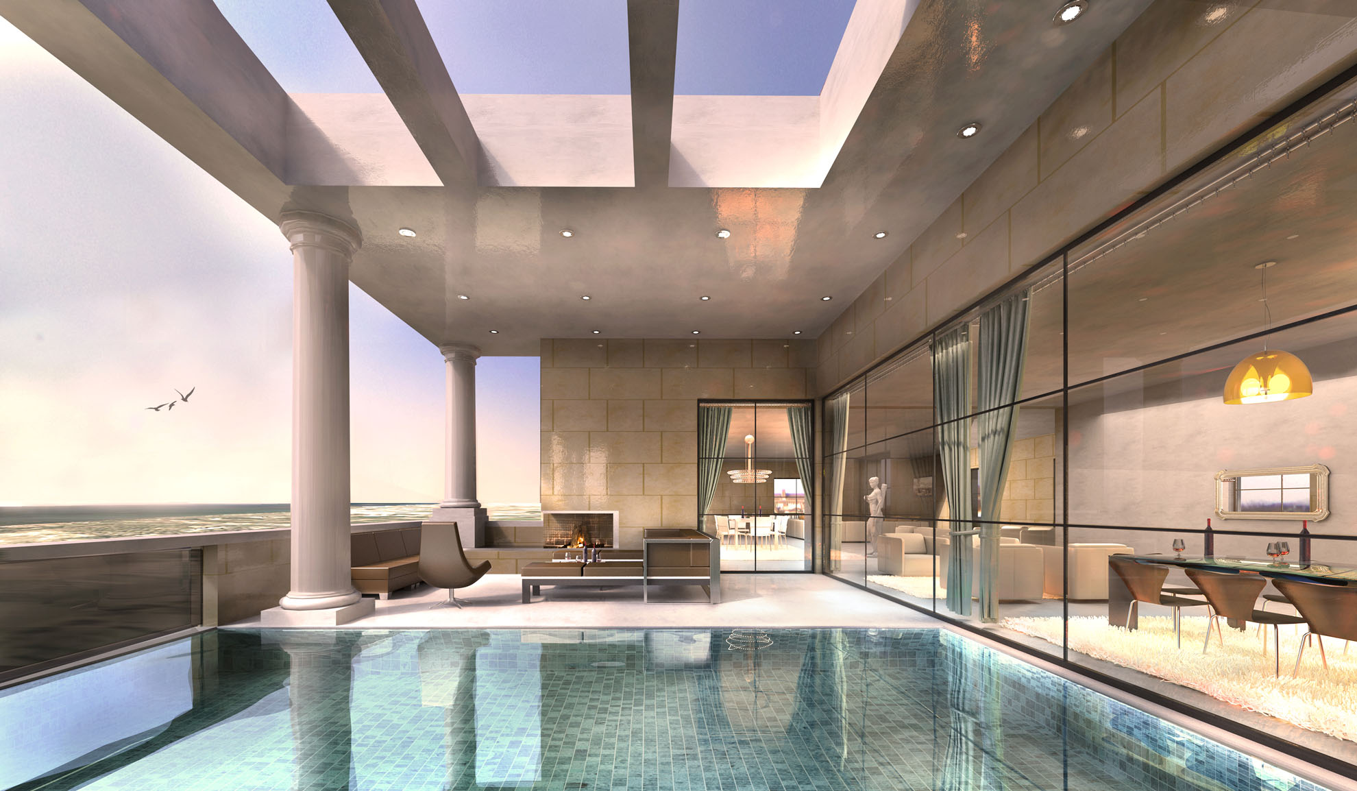 Malta Apartments Limassol by Pavlides Associates LLC - Architects - Swiming Pool View.. RESIDENTIAL projects.