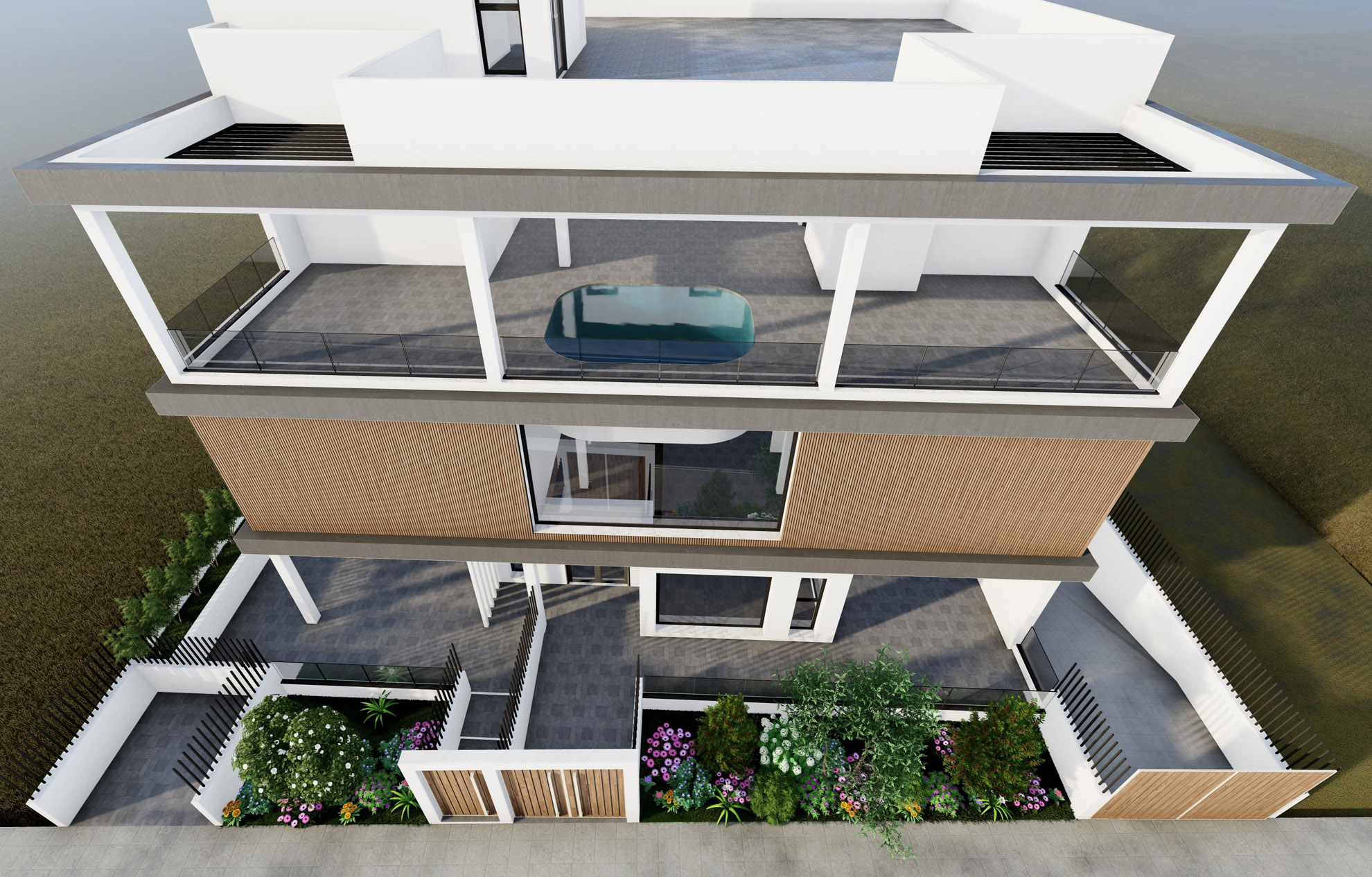 Rehab Center by Pavlides Associates LLC - Architects - Aerial View. HEALTH CARE