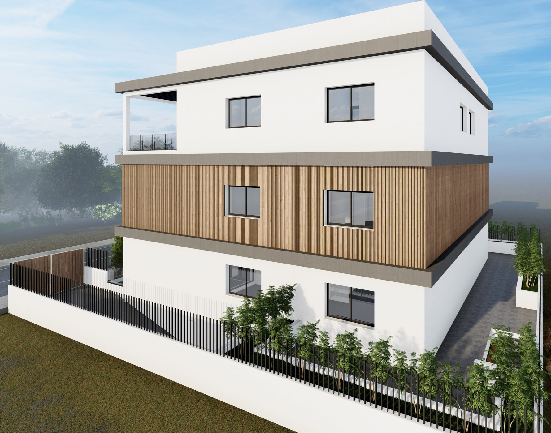 Rehab Center by Pavlides Associates LLC - Architects - Rear View. HEALTH CARE