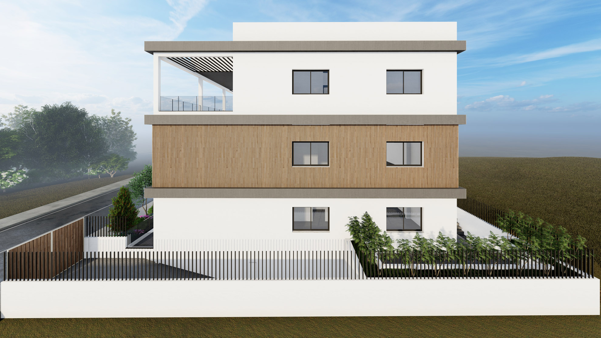 Rehab Center by Pavlides Associates LLC - Architects - Rear Aerial View. HEALTH CARE