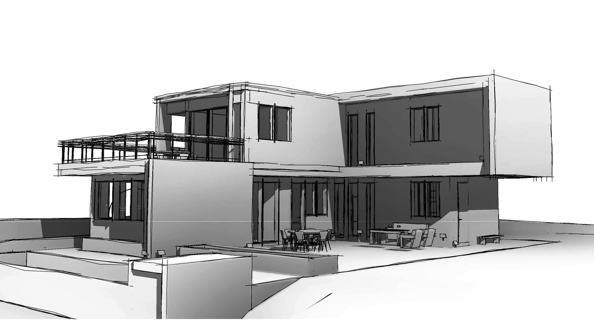 Private Residence in Agios Athanasios by Pavlides Associates LLC - Architects - Front view. RESIDENTIAL projects.