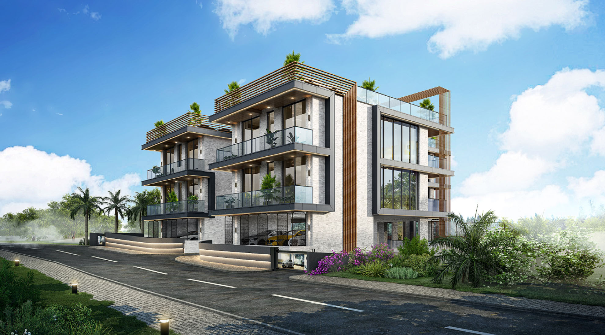 Side Front Elevation View - 副本