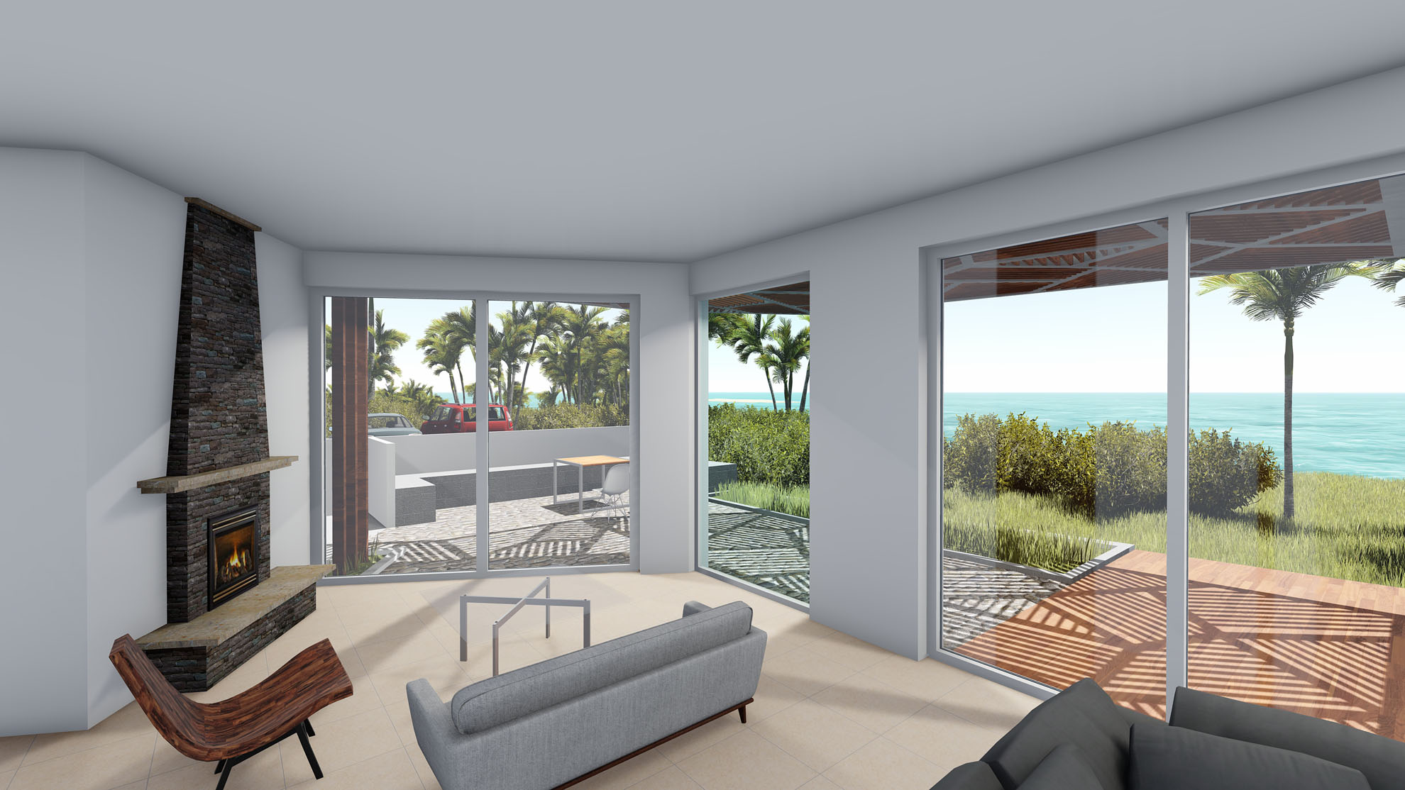 Private Beach House by Pavlides Associates LLC - Architects - Interior View Final. RESIDENTIAL projects.